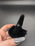 High quality 0.925 sterling silver London blue topaz sized ring- size 9
