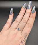 High quality 0.925 sterling silver London blue topaz sized ring- size 9