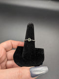 High quality 0.925 sterling silver moldavite sized ring- size 8