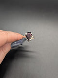 High quality 0.925 sterling silver garnet sized ring- size 6