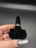 High quality 0.925 sterling silver hyalite opal sized ring- size 8