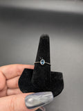 High quality 0.925 sterling silver London blue topaz sized ring- size 9