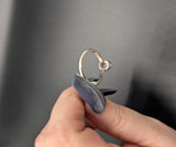 High quality 0.925 sterling silver hyalite opal sized ring- size 9