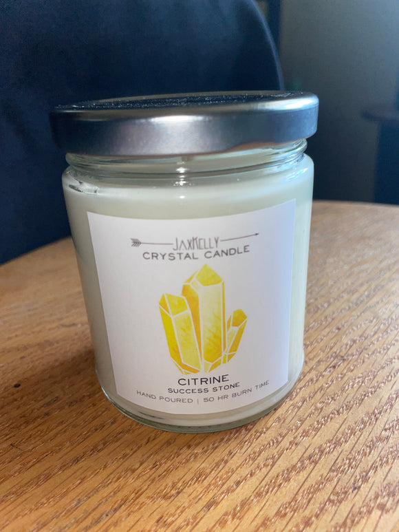 Citrine Crystal Candle