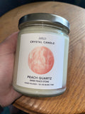Peach Quartz Crystal Candle